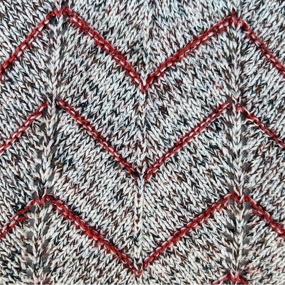 Free People Zig Zag Chevron Knit Crewneck Sweater Small GUC Soft Cozy - Picture 6 of 11